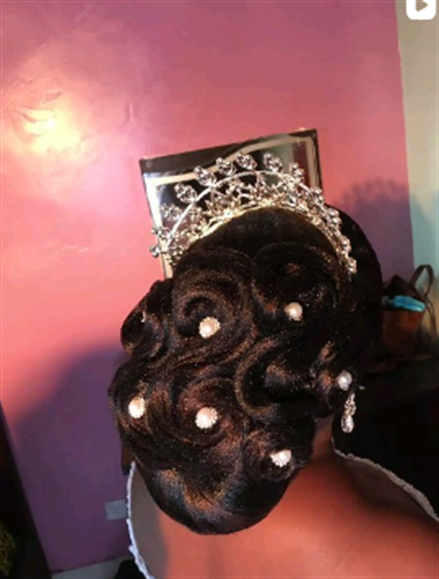 Tiara bridal updo